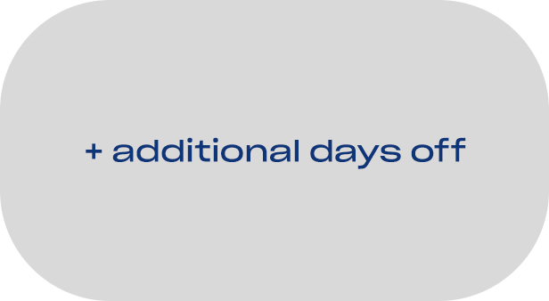 + additional days off