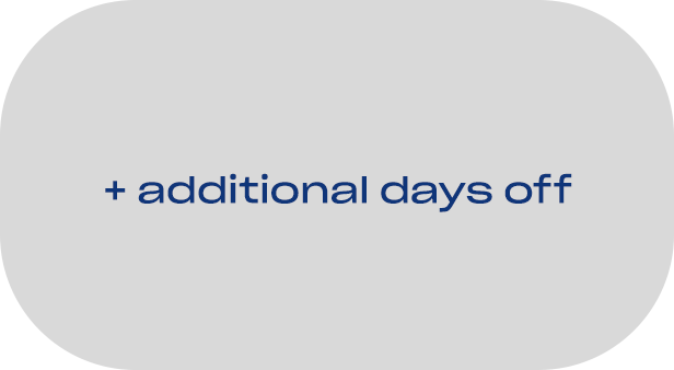 + additional days off