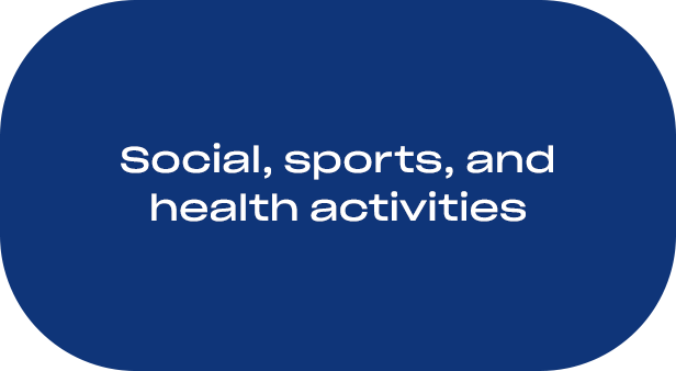 social, sports and health activities