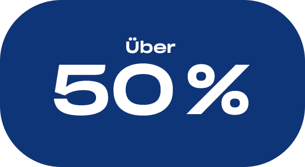 über 50 Prozent