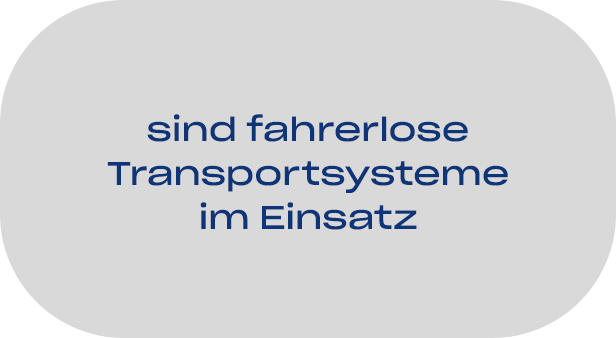 sind fahrerlose Transportsysteme im Einsatz