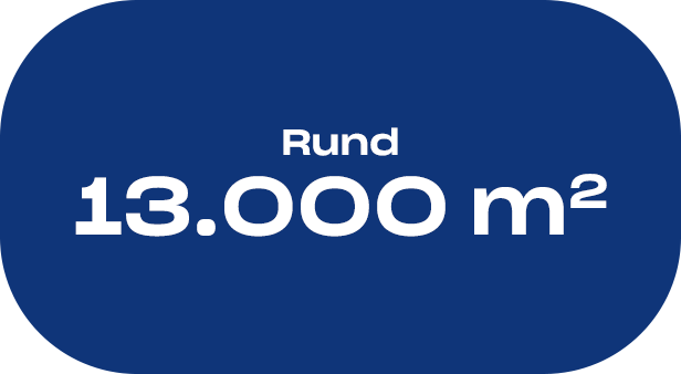 Rund 13000 Quardratmeter