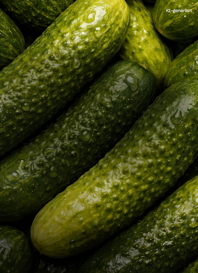 Nahaufnahme saure Gurken